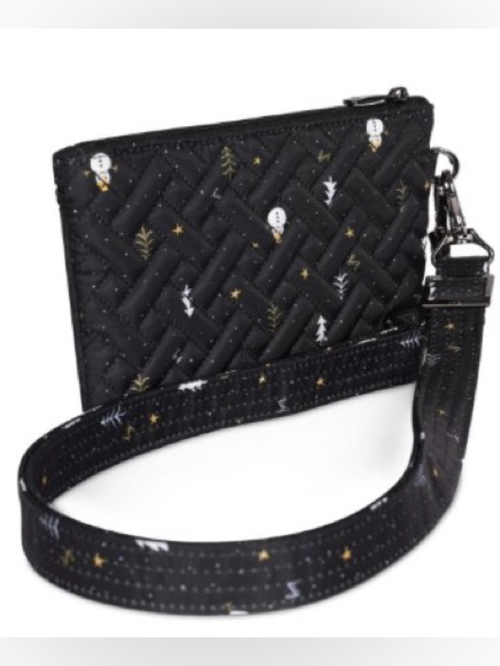 Lug Peekaboo Convertible Crossbody Bag Snowman Trees Fun Winter Print